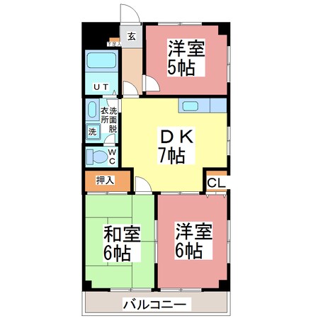 マンション緑ヶ丘の物件間取画像